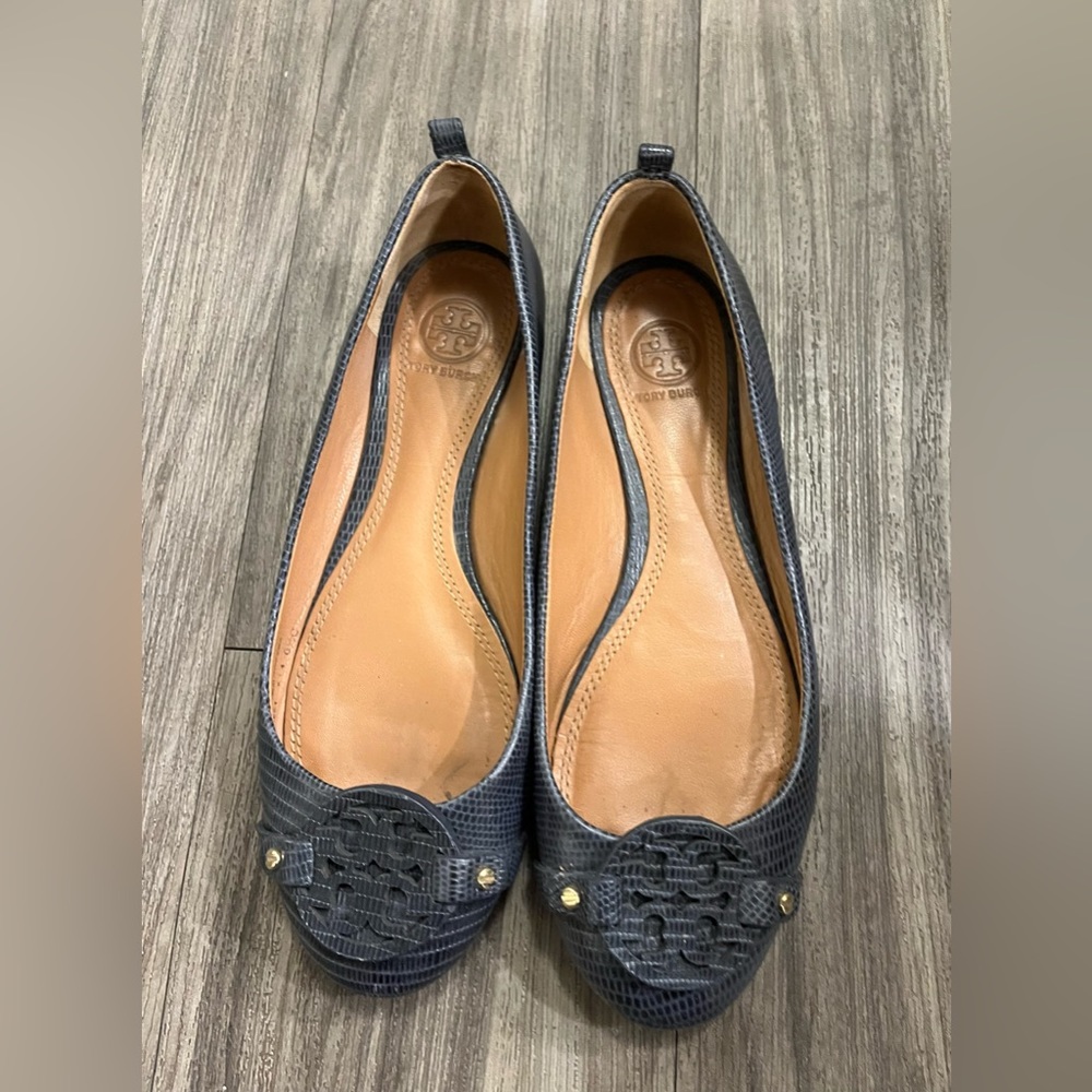 Tory Burch Navy Mini Miller Flats